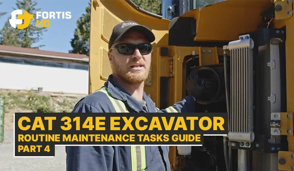 CAT 314E Engine Oil Change & Other Routine Maintenance Tasks – Part 4