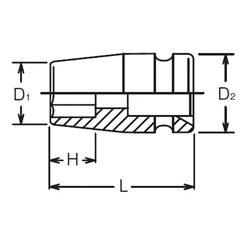Ko-ken 3/8" Drive 6-point Standard Walled Regular Impact Sockets