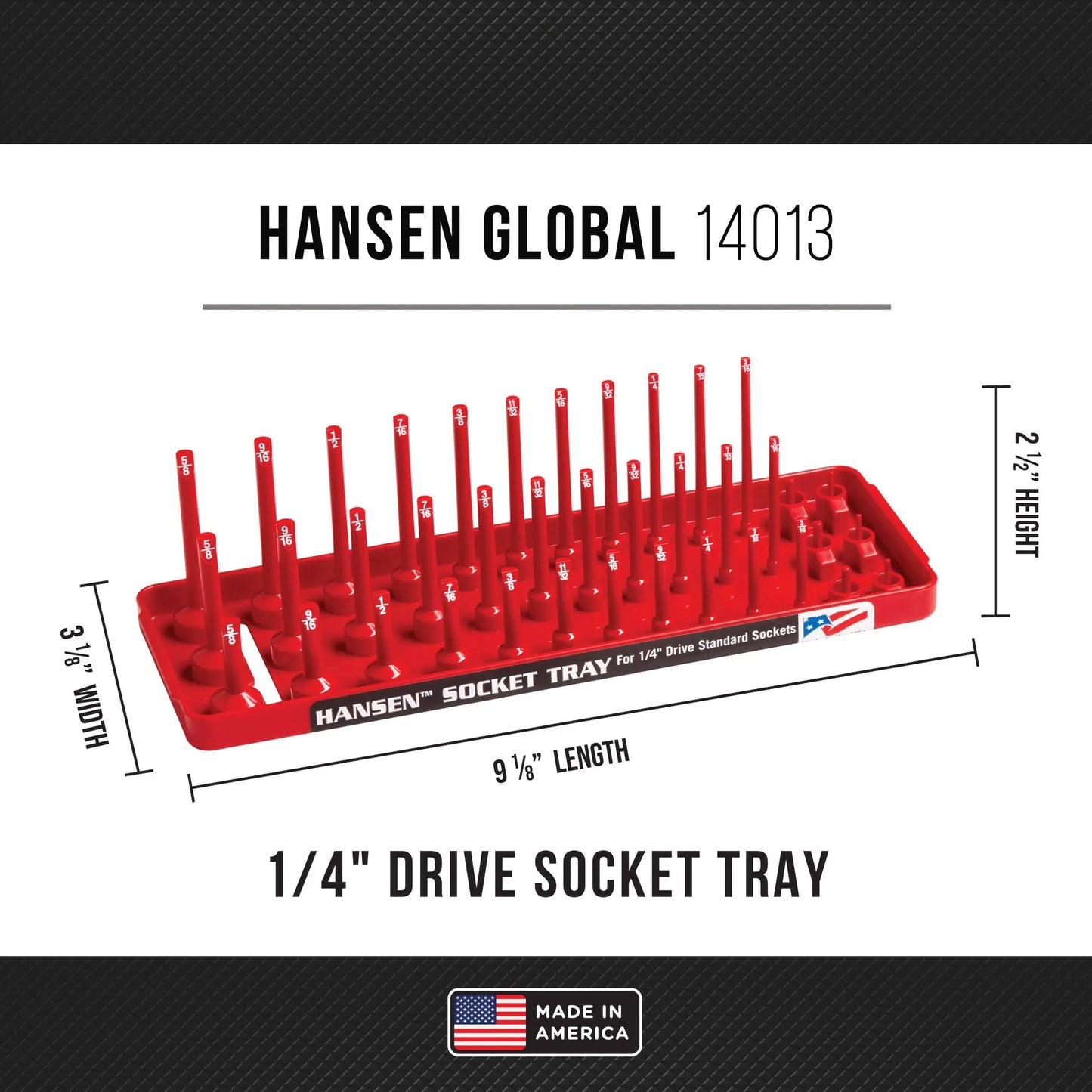 Hansen 6 Piece 3 Row Socket Tray Set