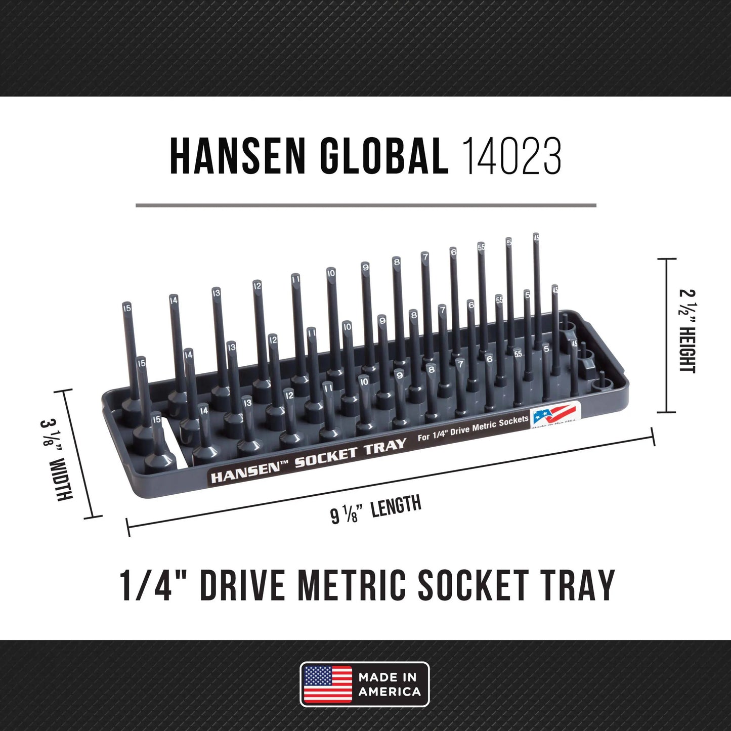 Hansen 6 Piece 3 Row Socket Tray Set