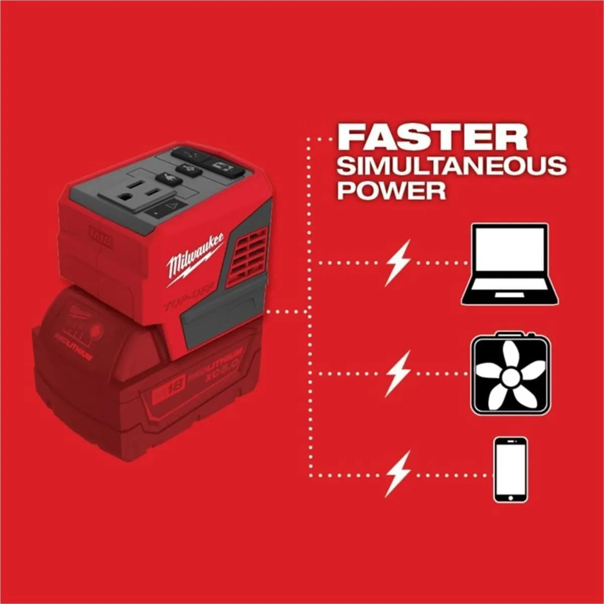 Milwaukee M18™ TOP-OFF™ 175W Power Supply / Compact Inverter — Tool-Only