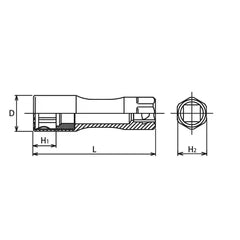 Ko-ken 3/8" Spark Plug Sockets