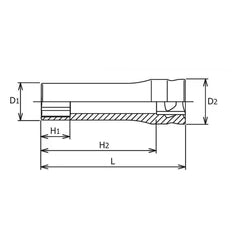Ko-ken 3/8" Drive Z-series 6-point Deep Sockets