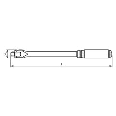 Ko-ken 3/8" Drive x 15.7" Breaker Bar