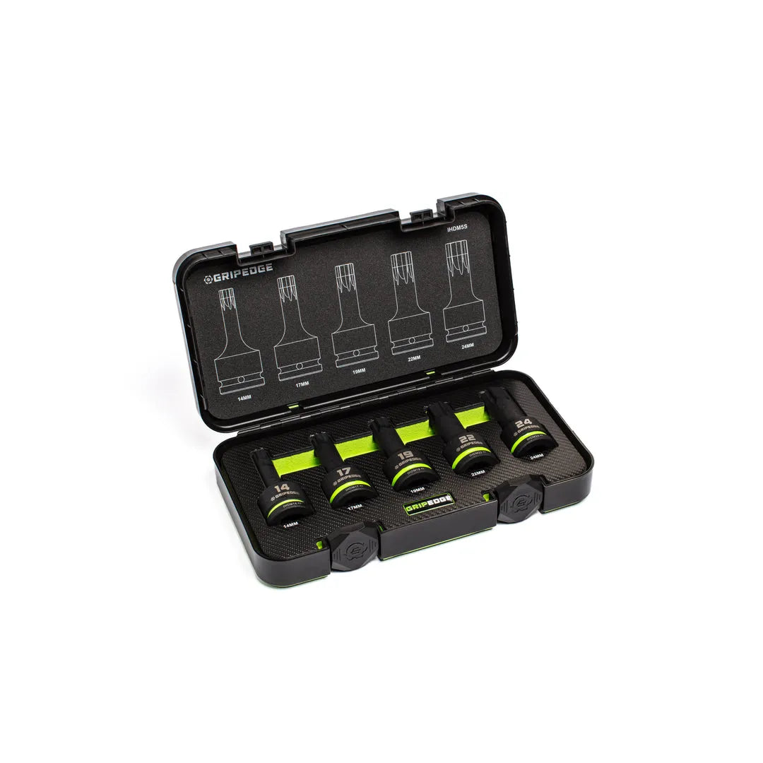 Impact Metric RPT Hex Bit Socket Set — 5-Pc, 3/4” Drive