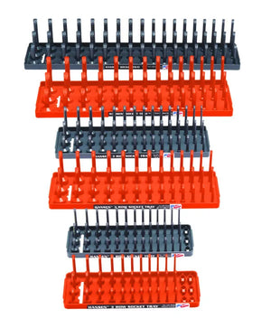 Hansen 6 Piece 3 Row Socket Tray Set