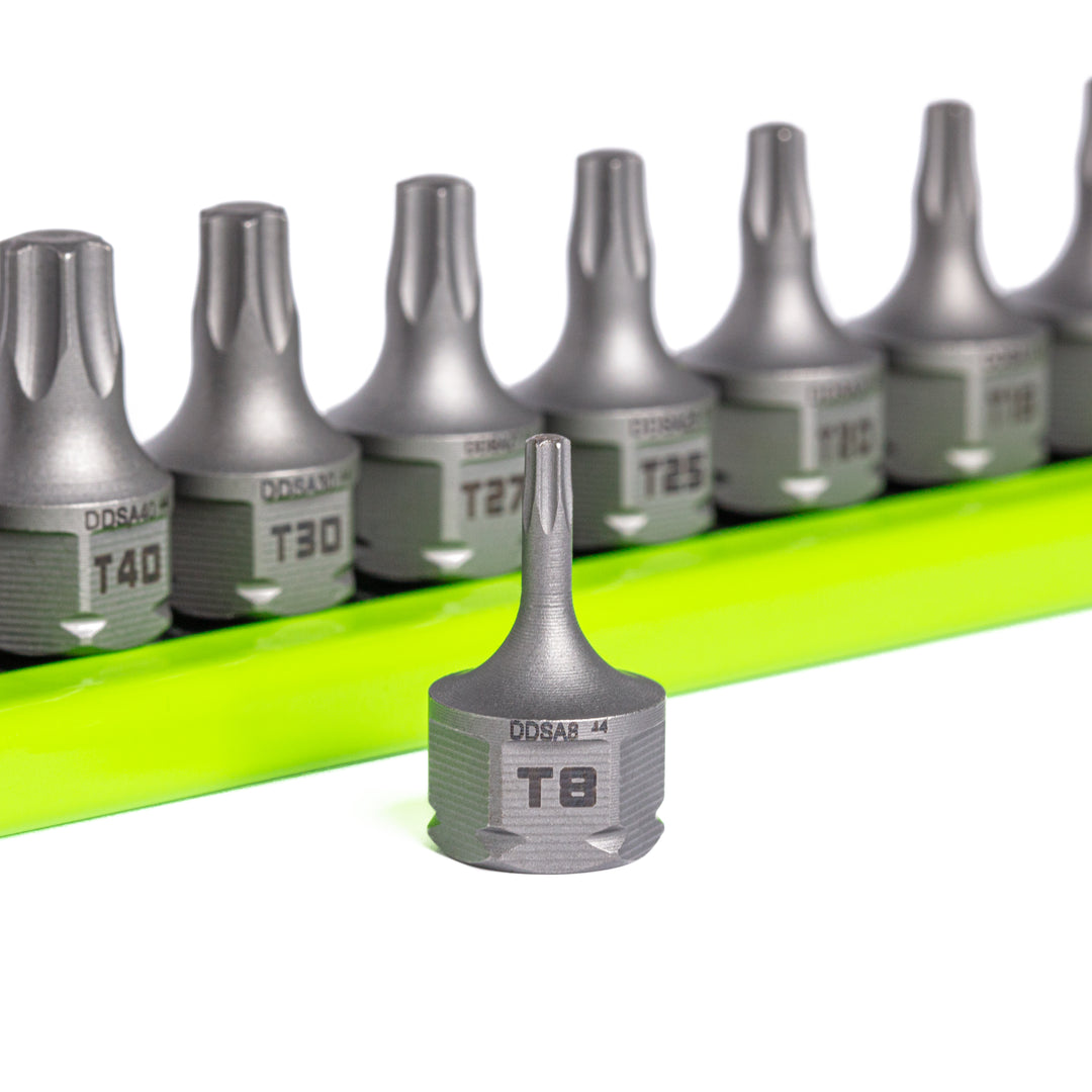 GRIPEDGE RPT Low-Profile Star Dual Action Driver Bit Set — 13-Pc, 1/4″ Drive (Torx-Compatible)