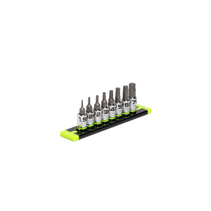 GRIPEDGE RPT Hex Driver Set — 8-Pc, 1/4″ Drive Short Metric