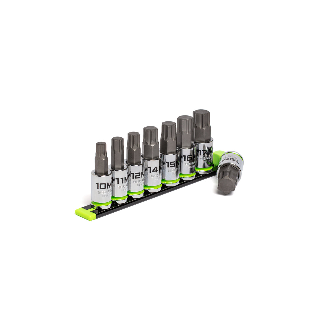 GRIPEDGE RPT Hex Driver Bit Socket Set — 8-Pc, 1/2” Drive Metric