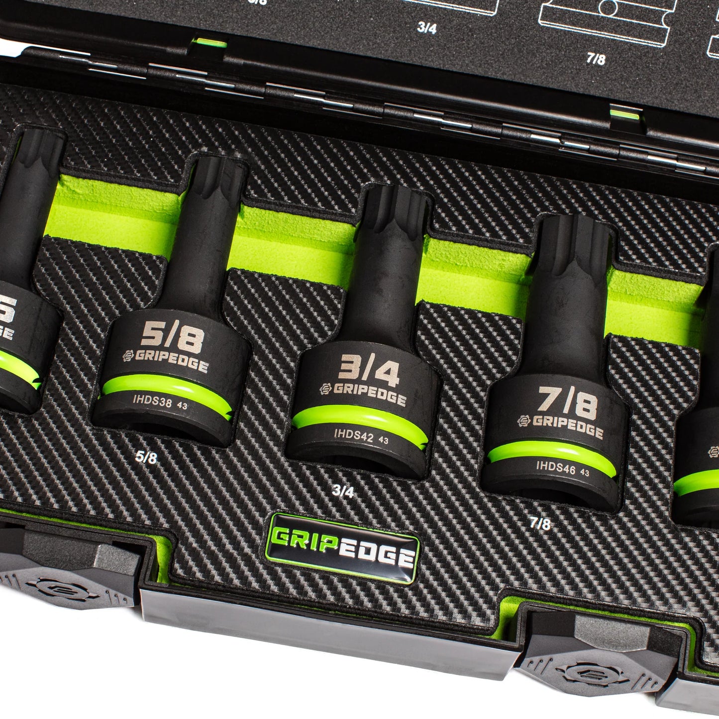 GripEdge RPT Impact SAE Hex Bit Socket Set — 5-Pc (3/4” Drive)