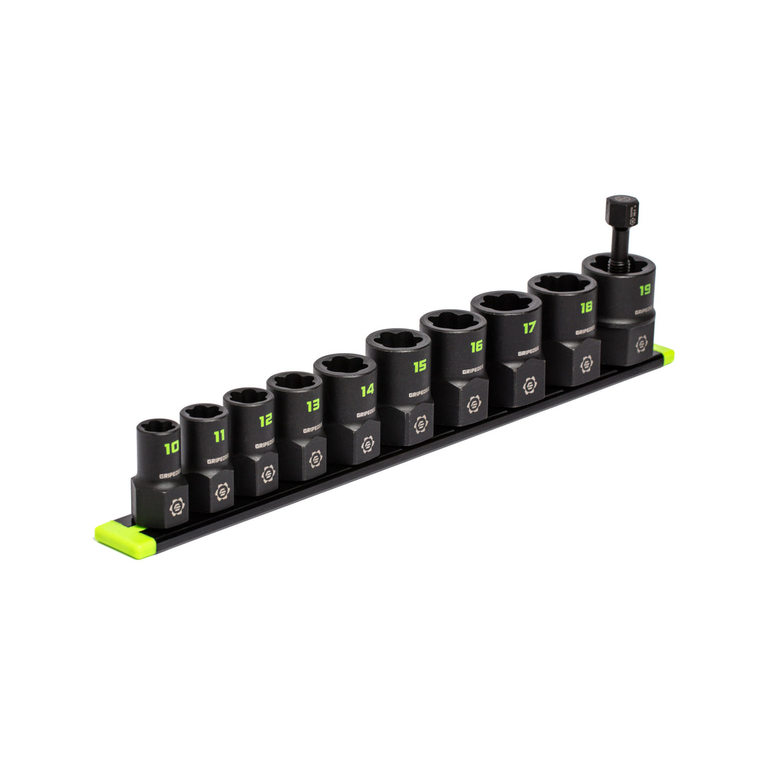 GRIPEDGE RPT Socket Extractor Set — 10-Pc, 3/8″ Drive Metric