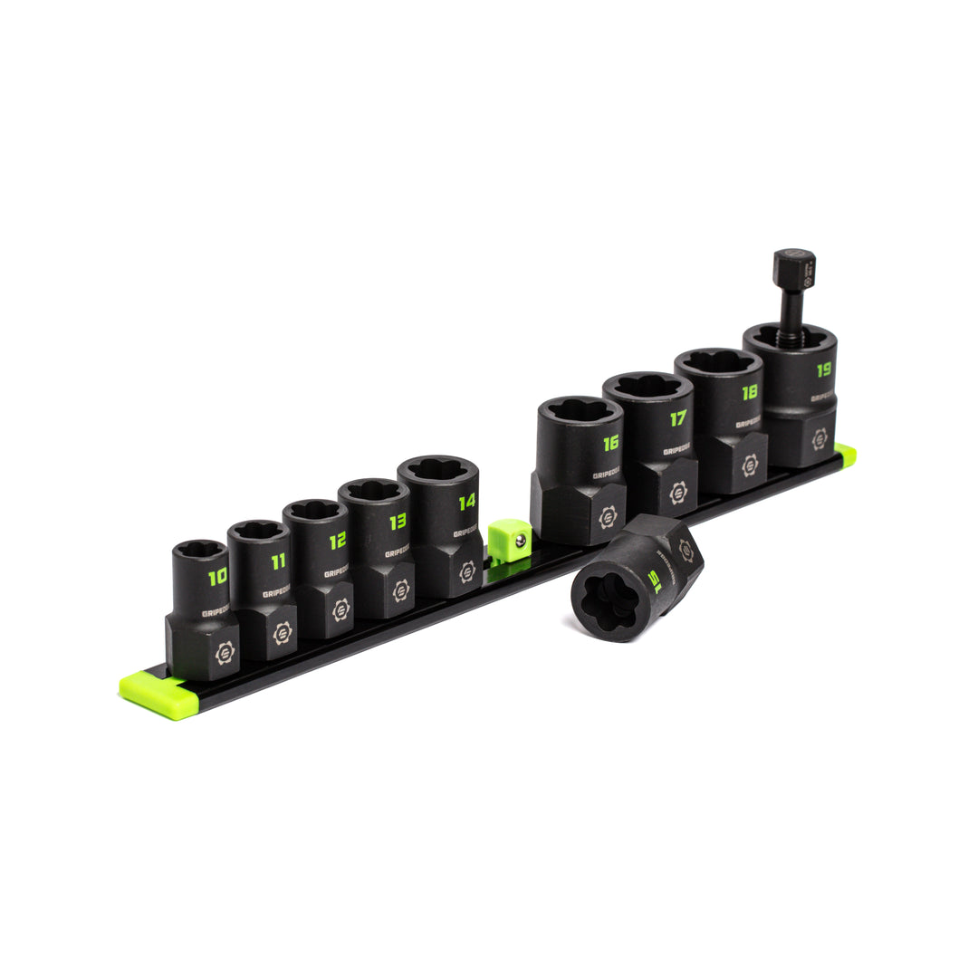GRIPEDGE RPT Socket Extractor Set — 10-Pc, 3/8″ Drive Metric