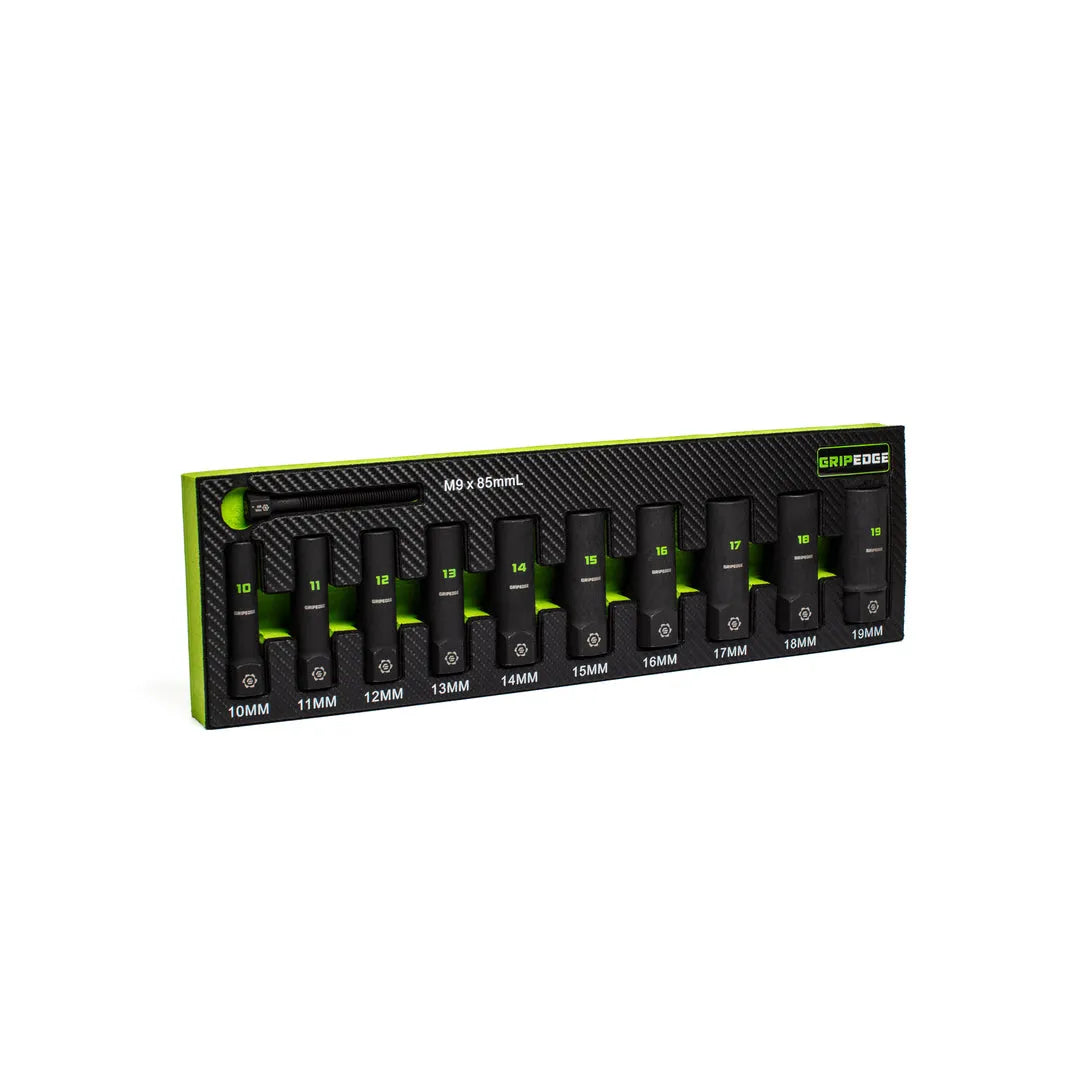 GRIPEDGE RPT Socket Extractor Set — 10-Pc, 3/8” Drive Metric (Deep)