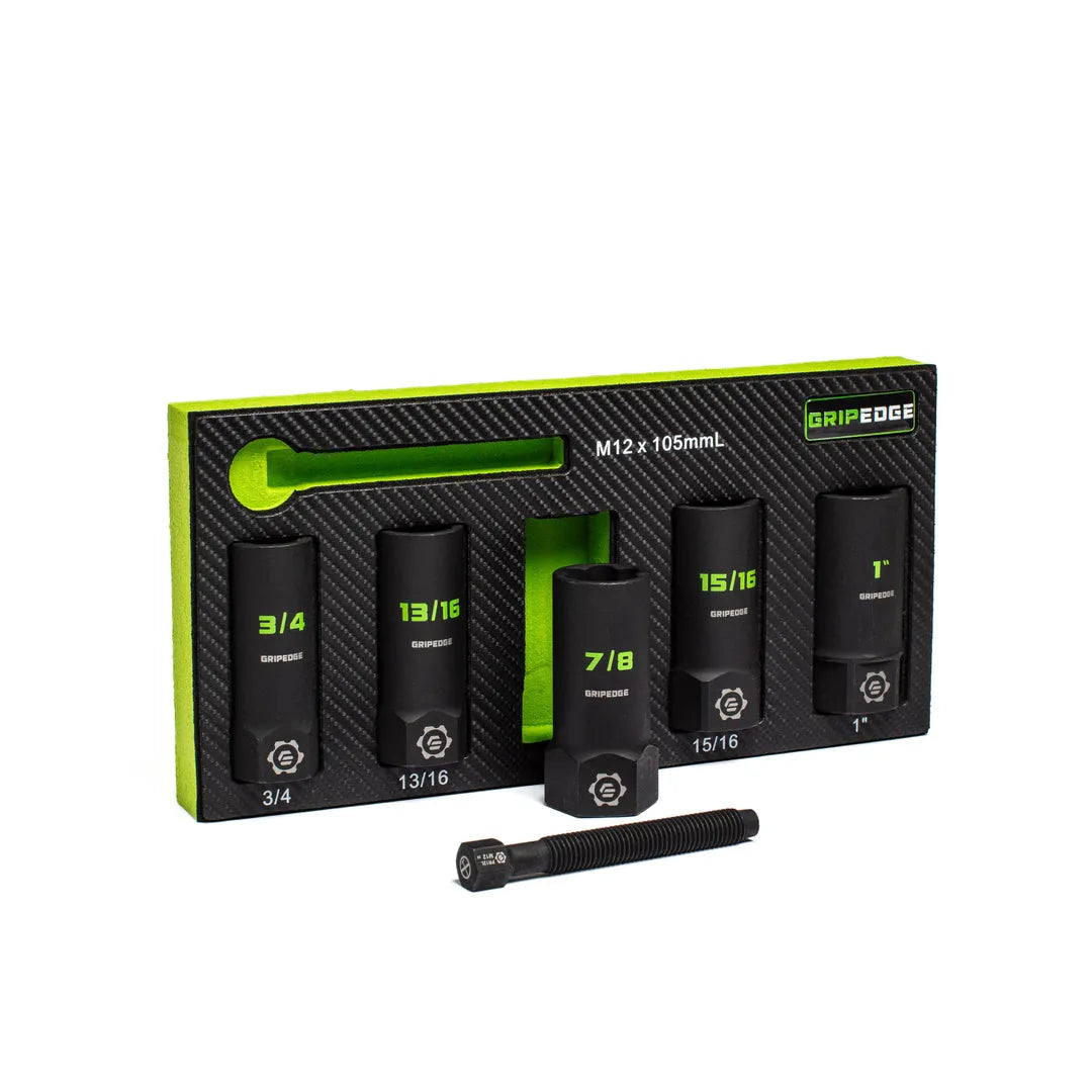 GRIPEDGE RPT Socket Extractor Set — 5-Pc, 1/2” Drive SAE (Deep)