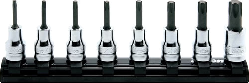 Ko-ken 3/8" TORX® Bit Socket Set (8 pieces) / Rail 7.8"