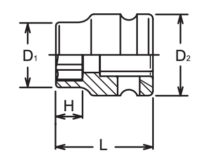 Ko-ken 3/8" Drive 6-point Thin Walled Short Impact Sockets