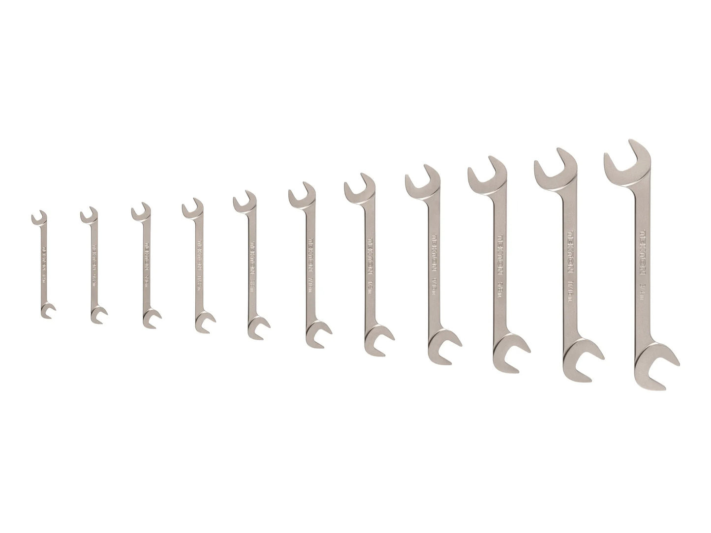 Tekton Angle Head Open End Wrench Set, 11-Piece (1/4-3/4 in)