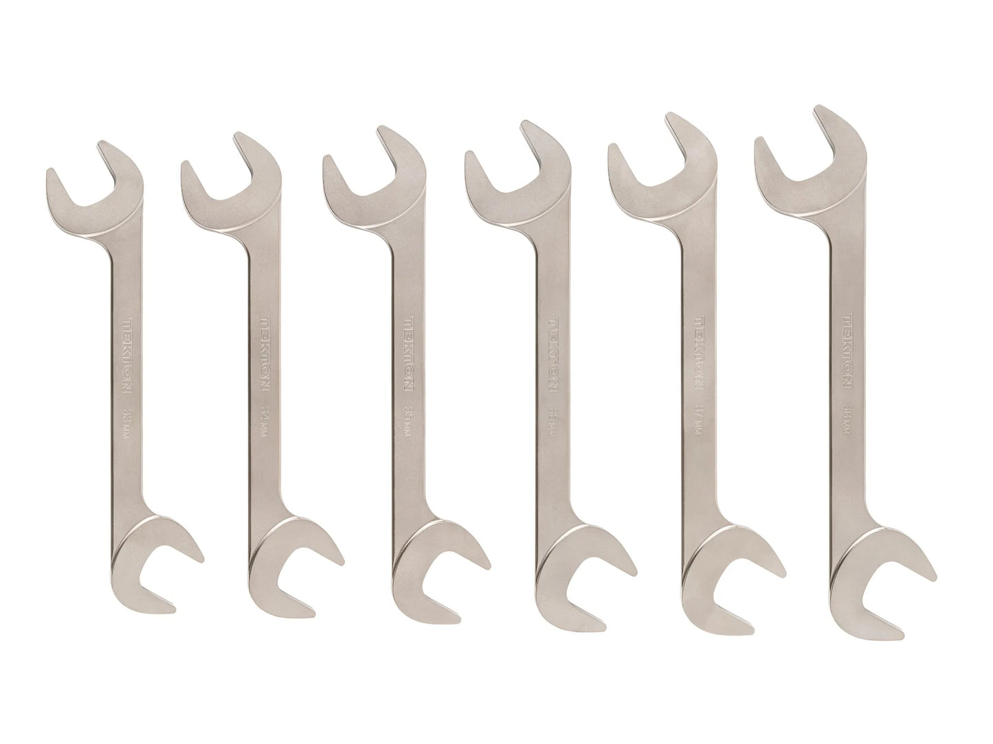 Tekton Angle Head Open End Wrench Set, 6-Piece (33-38 mm)