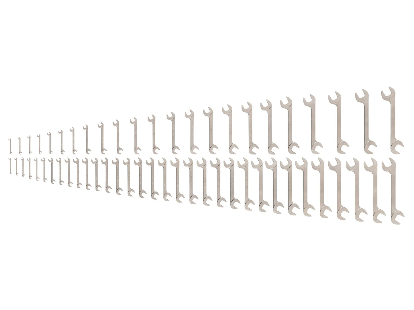 Tekton Angle Head Open End Wrench Set, 56-Piece (1/4 - 1-1/2 in, 6-38 mm)