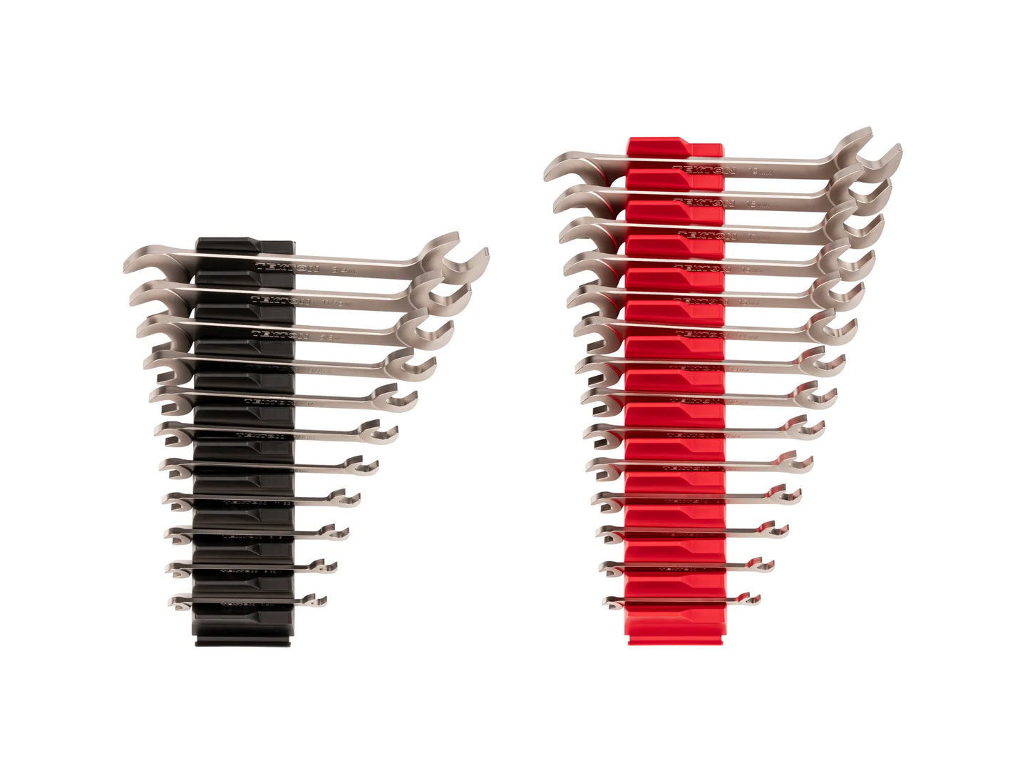 Tekton Angle Head Open End Wrench Set with Modular Organizers, 25-Piece (1/4-3/4 in, 6-19 mm)