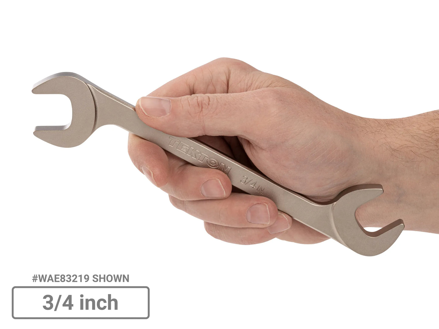Tekton Angle Head Open End Wrench Set, 11-Piece (3/8-1 in)