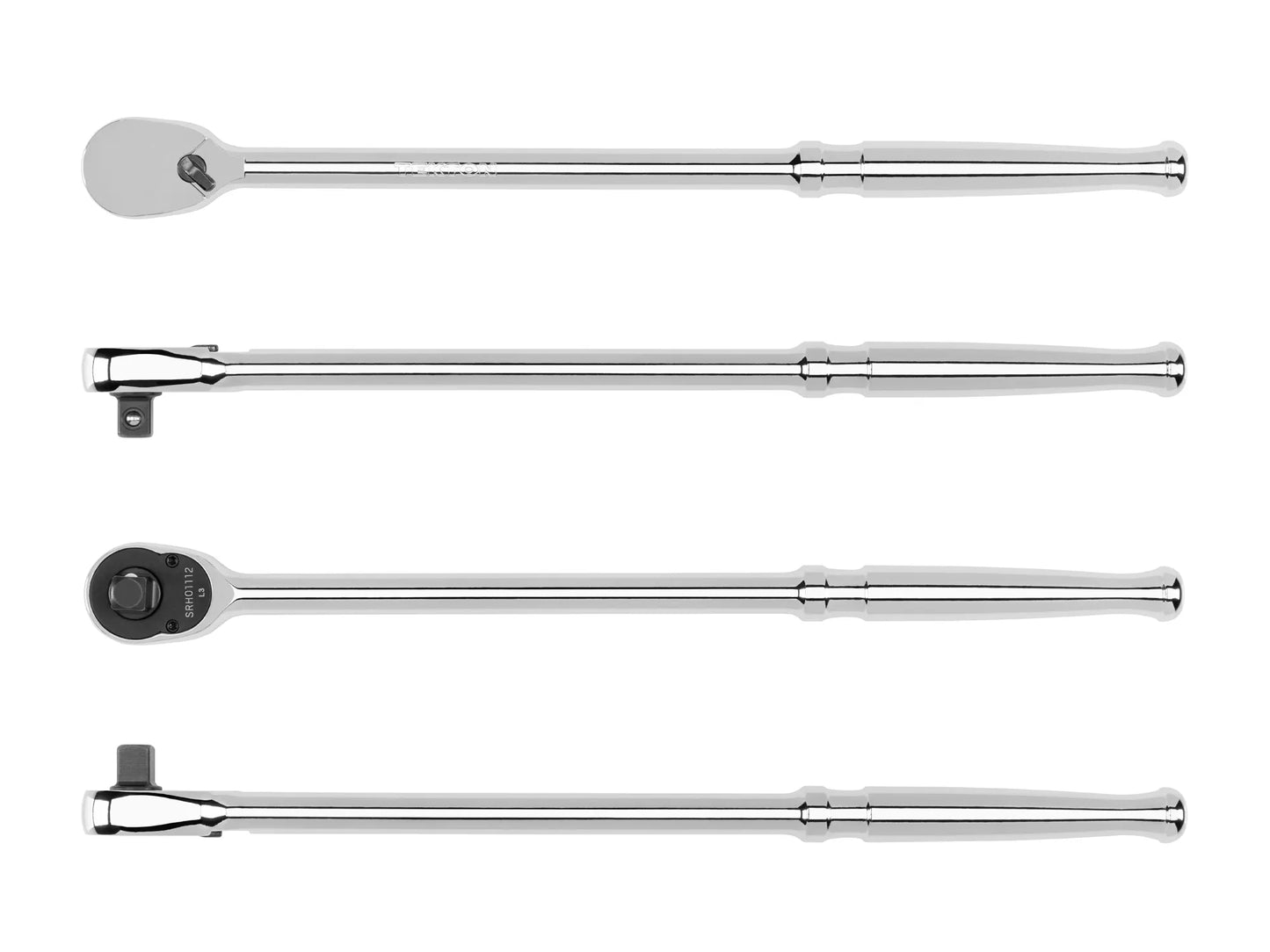 Tekton 3/8" Drive x 12" Polished Grip Long Ratchet Multiple Views