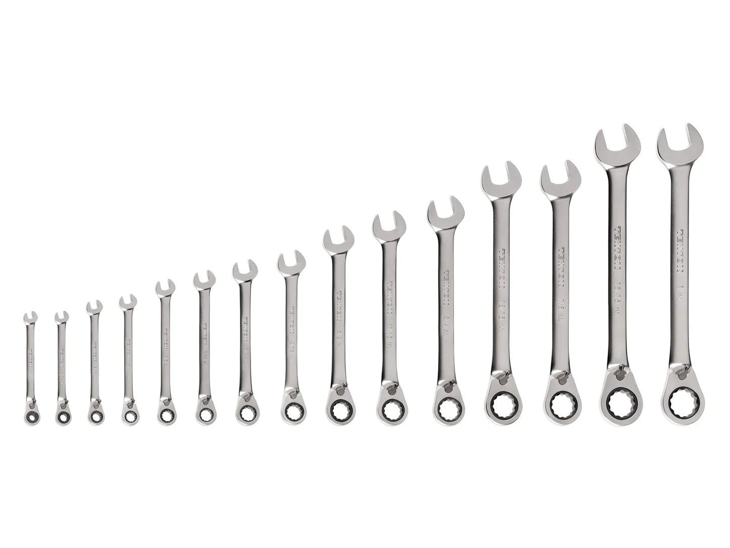Tekton Reversible 12-Point Ratcheting Combination Wrench Set, 15-Piece (1/4-1 in)