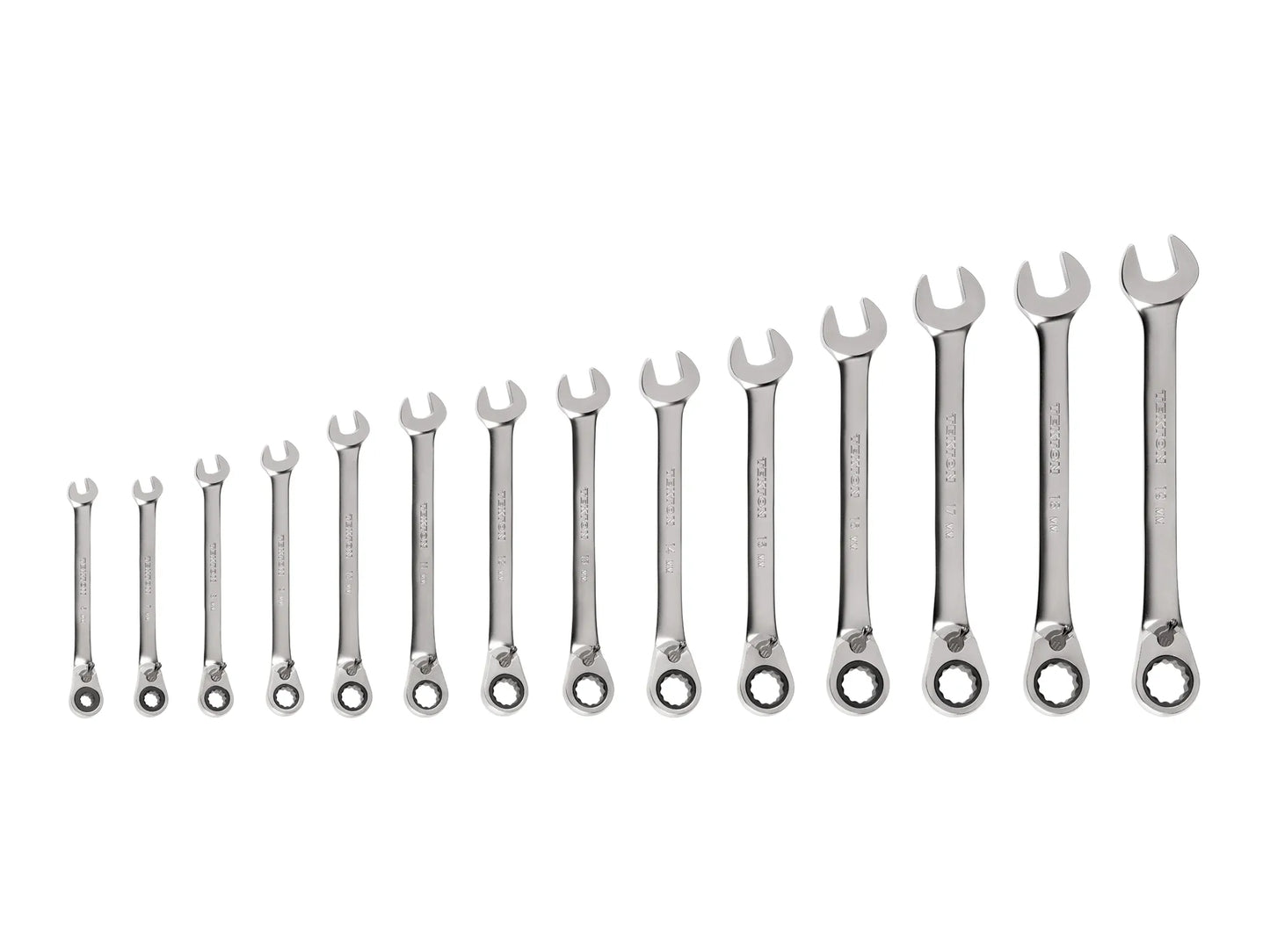 Tekton Reversible 12-Point Ratcheting Combination Wrench Set, 14-Piece (6-19 mm)