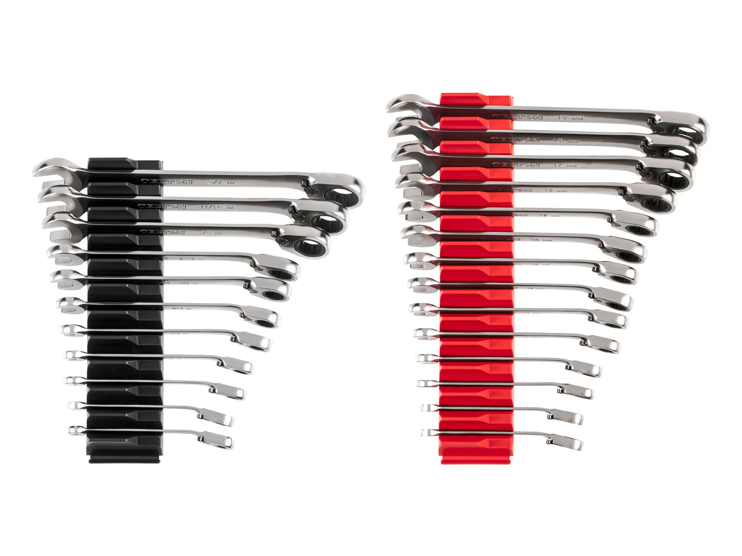 Tekton Reversible 12-Point Ratcheting Combination Wrench Set with Modular Organizers, 25-Piece (1/4-3/4 in, 6-19 mm)