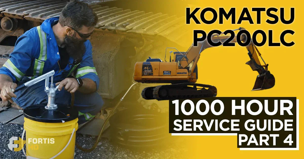 1,000 Hour Service Interval Guide for a Komatsu PC200LC Excavator – Part 4