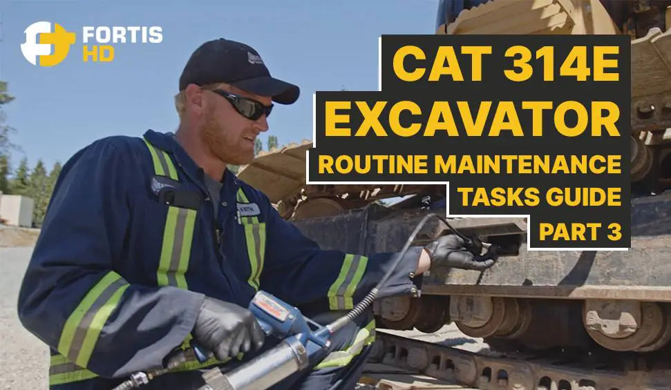 CAT 314E Engine Oil Change & Other Routine Maintenance Tasks – Part 3