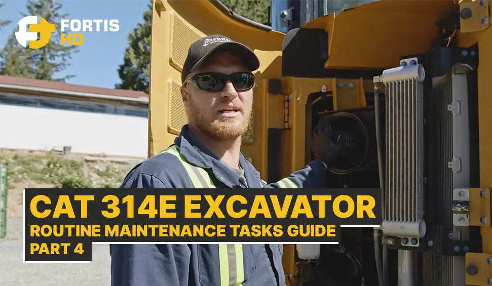 CAT 314E Engine Oil Change & Other Routine Maintenance Tasks – Part 4
