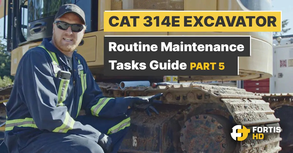 CAT 314E Engine Oil Change & Other Routine Maintenance Tasks – Part 5