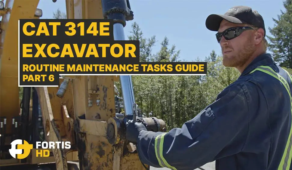 CAT 314E Engine Oil Change & Other Routine Maintenance Tasks – Part 6