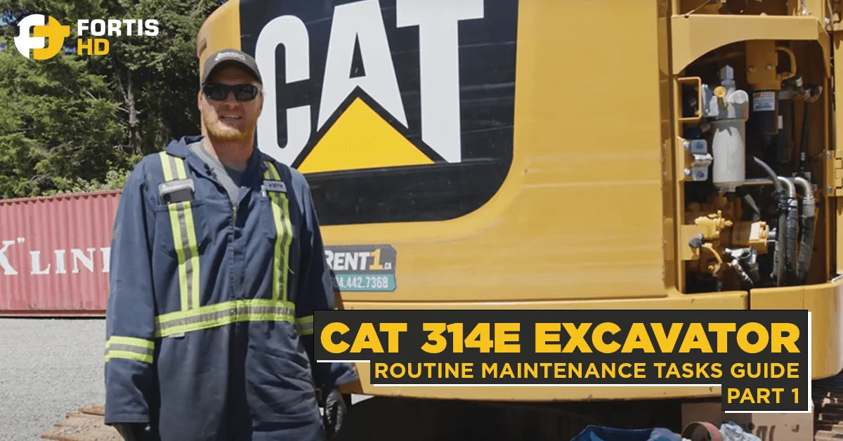 CAT 314E Engine Oil Change & Other Routine Maintenance Tasks – Part 1