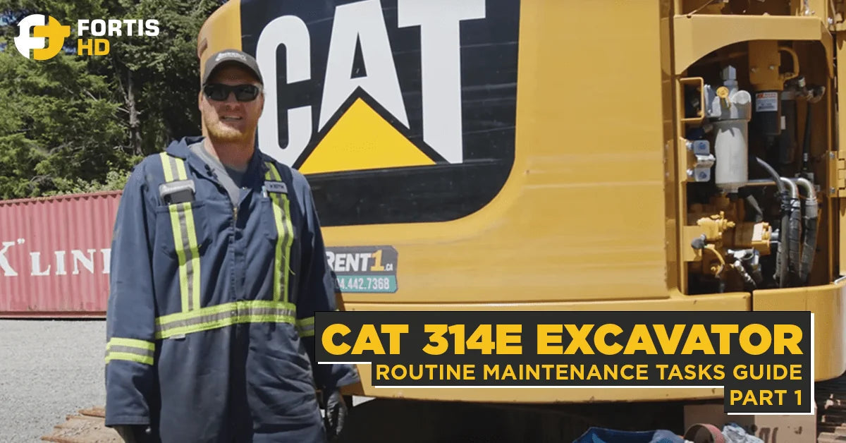 CAT 314E Engine Oil Change & Other Routine Maintenance Tasks – Part 1