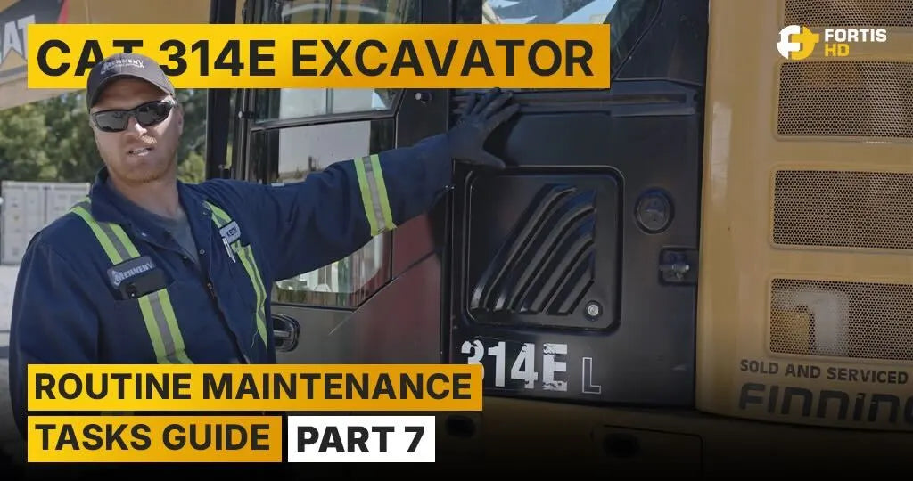 CAT 314E Engine Oil Change & Other Routine Maintenance Tasks - Part 7