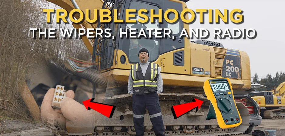 How To Troubleshoot Faulty Wipers, Heater, And Radio On A Komatsu PC200LC Excavator