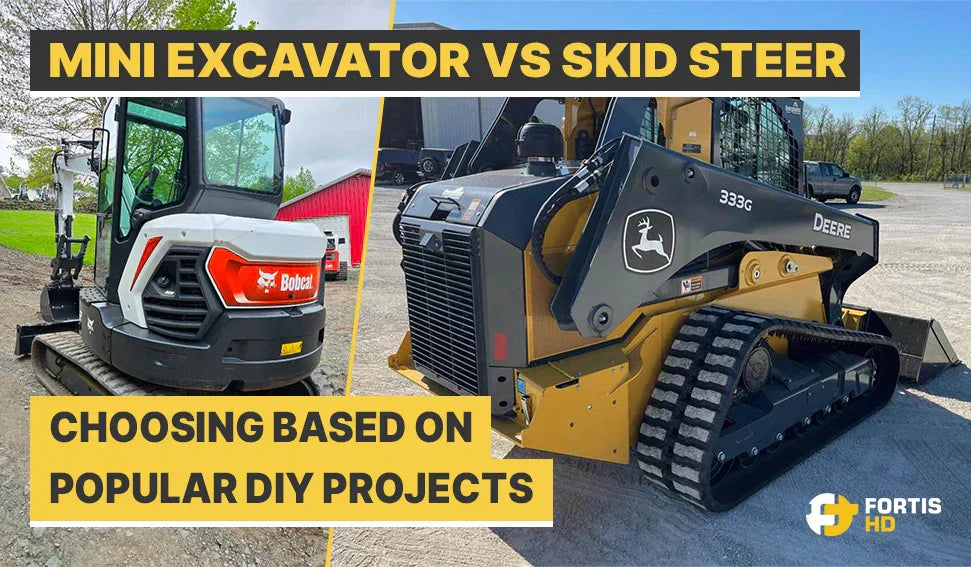 Mini Excavator vs Skid Steer — What to Choose Based On Popular DIY Projects