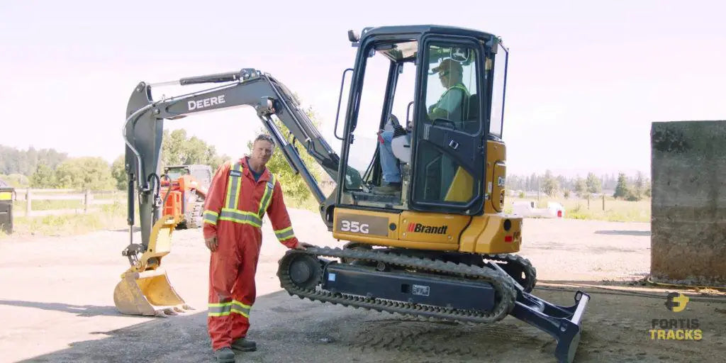 Safely Changing a Mini Excavator Track