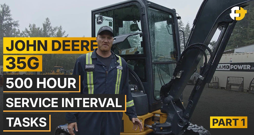 John Deere 35G Mini Excavator, 500 Hour Service Interval Tasks – Part 1