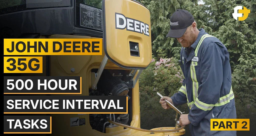 John Deere 35G Mini Excavator, 500 Hour Service Interval Tasks – Part 2
