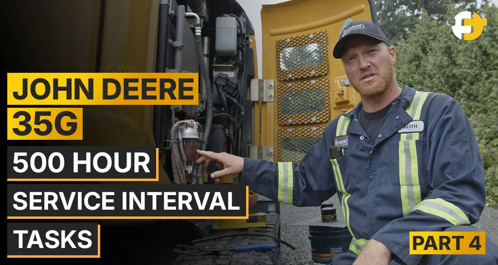 John Deere 35G Mini Excavator, 500 Hour Service Interval Tasks – Part 4