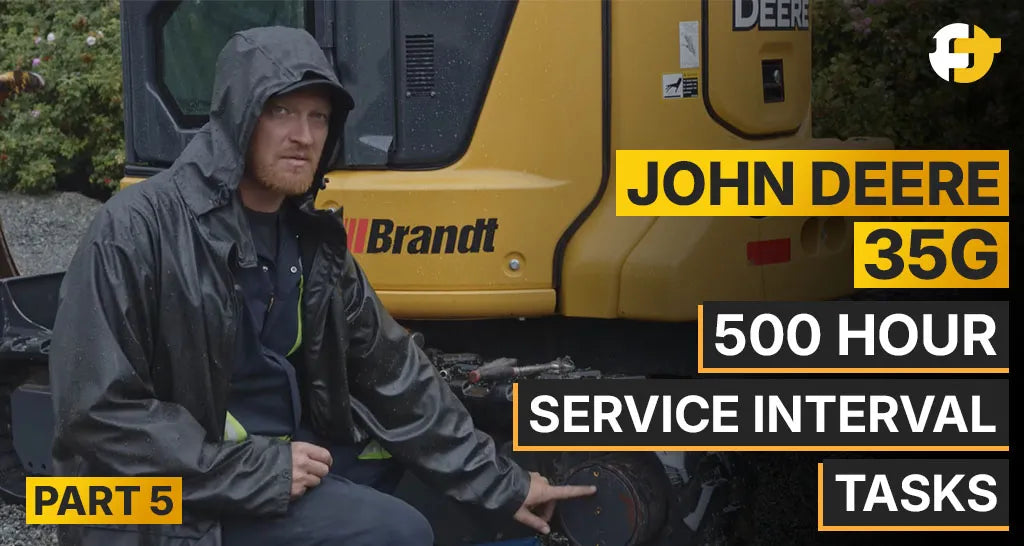 John Deere 35G Mini Excavator, 500 Hour Service Interval Tasks – Part 5
