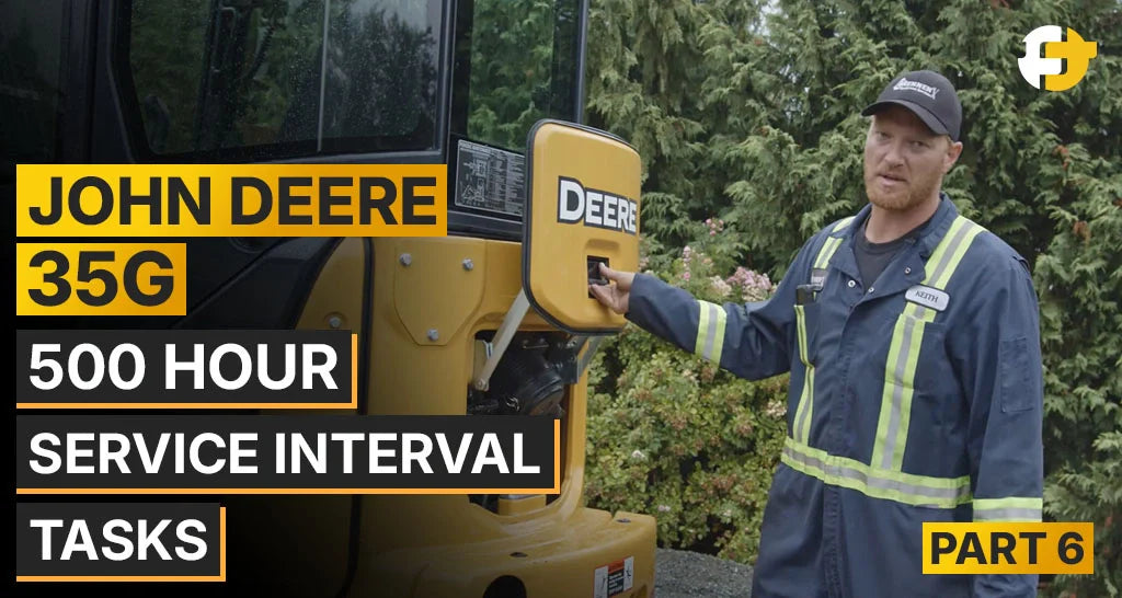 John Deere 35G Mini Excavator, 500 Hour Service Interval Tasks – Part 6