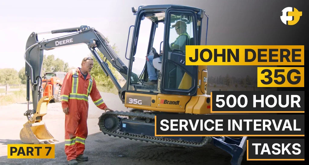 John Deere 35G Mini Excavator, 500 Hour Service Interval Tasks – Part 7