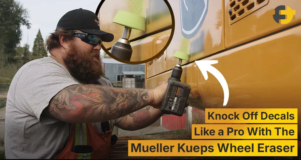 The Mueller Kueps Wheel Eraser Rips Decals In Minutes Without Damaging the Paint