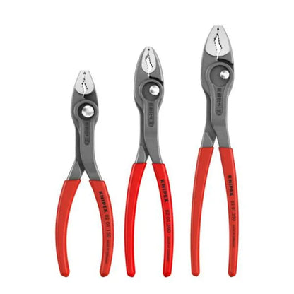 Knipex 3 Pc TwinGrip Pliers Set, Plastic Dipped (6", 8", 10") (COMPLETE)