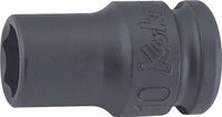 Ko-ken 3/8" Drive 6-point Thin Walled Regular Impact Sockets Front View