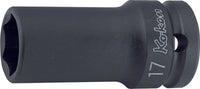 Ko-ken 1/2" Drive 6-point Thin Walled Semi Deep Impact Sockets Front View